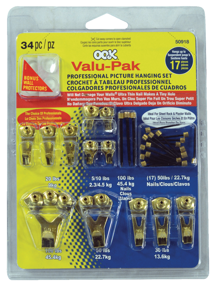 Hillman Pro Picture Hanger Kit, Brass Plated, 34pc Canadian Tire