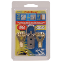 Hillman Perfect Hanging Kit, For Plaster and DrywAll, 50-lb Capacity, 12-pk Front_Flat