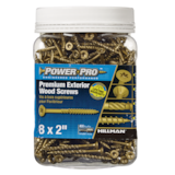 Hillman Power Pro Premium Exterior Star Drive Wood Screws, Corrosion Resistant, Assorted Sizes & Pack Sizes Front_Flat