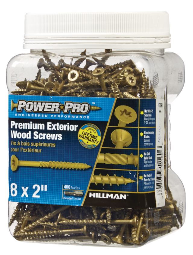 Hillman Power Pro Premium Exterior Star Drive Wood Screws, Corrosion