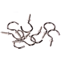 Crochets de tasse OOK, nickel, 7/8 po, paq. 40