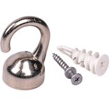 OOK Elephant Ceiling Hook, 360 Swivels, Tool-Free, 100-lb Capacity, Nickel-Finish, 1-pk Composite_or_Mixed