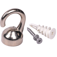 OOK Elephant Ceiling Hook, 360 Swivels, Tool-Free, 100-lb Capacity, Nickel-Finish, 1-pk