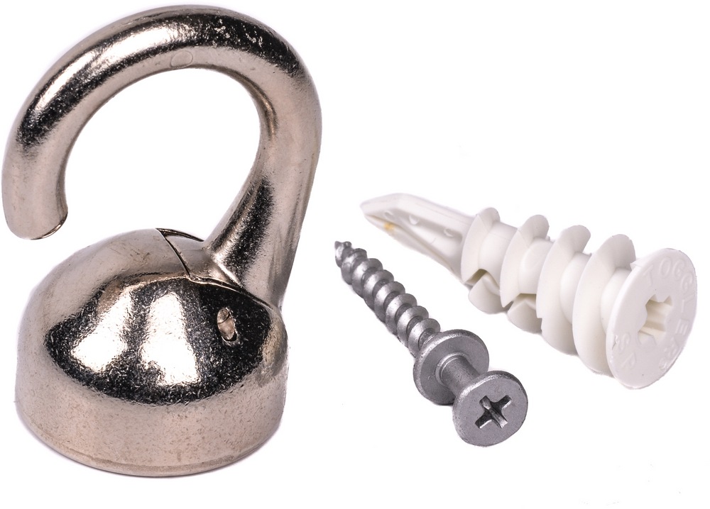 OOK Elephant Ceiling Hook, 360 Swivels, ToolFree, 100lb Capacity