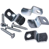 Support pour miroir OOK, pour miroirs sans cadre, capacité de 20 lb, fini zinc, paq. 4 Composite_or_Mixed