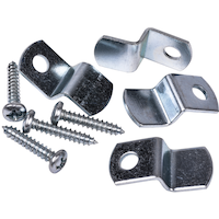 OOK Mirror Holder, For Frameless Mirrors, 20-lb Capacity, Zinc-Finish, 4-pk Composite_or_Mixed