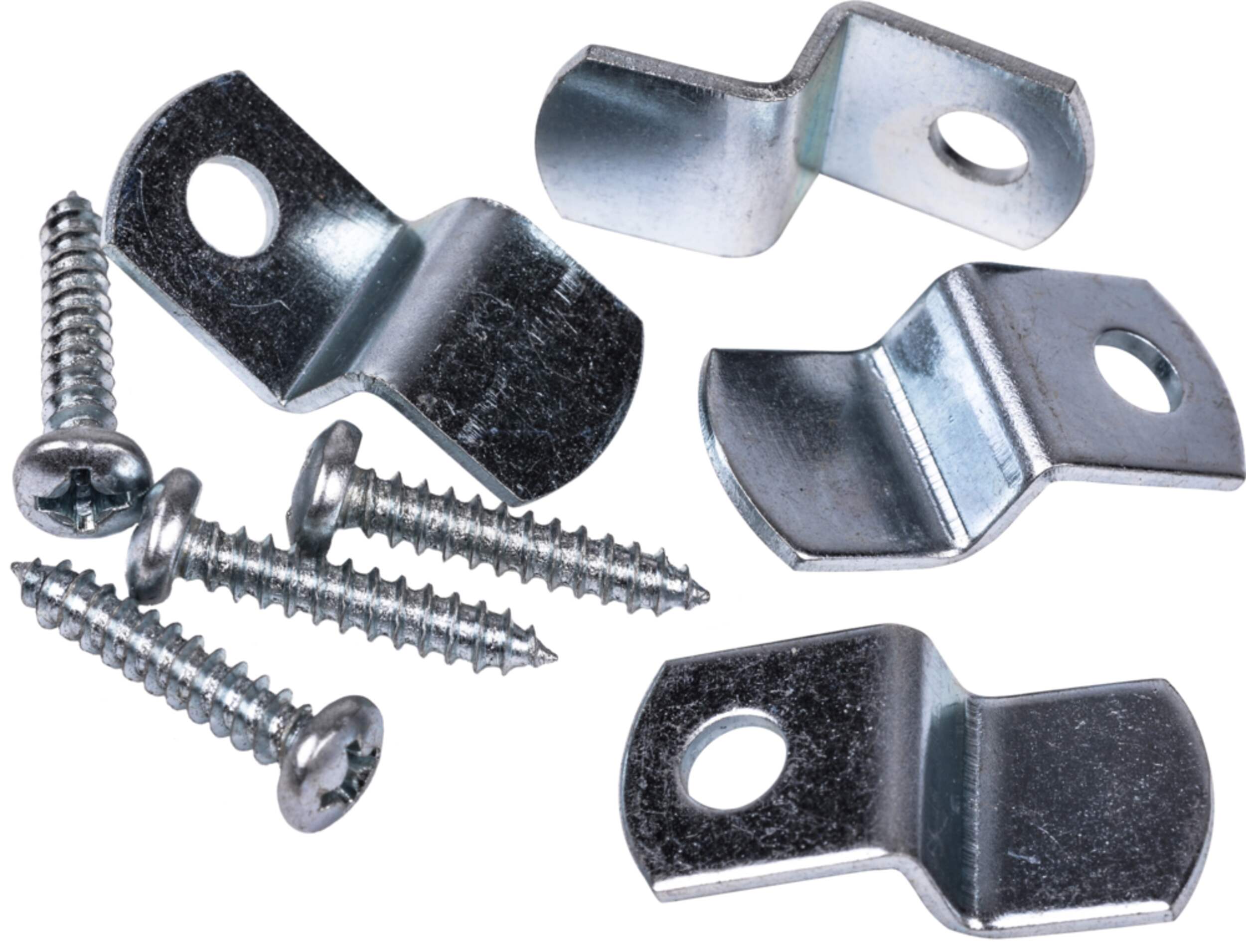 OOK Mirror Holder, For Frameless Mirrors, 20-lb Capacity, Zinc-Finish, 4-pk Composite_or_Mixed