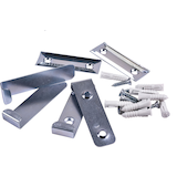 OOK Metal Mirror Holder, For Large Mirrors, Steel Construction, Silver, 4-pk Composite_or_Mixed