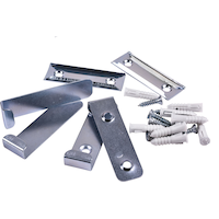 OOK Metal Mirror Holder, For Large Mirrors, Steel Construction, Silver, 4-pk Composite_or_Mixed