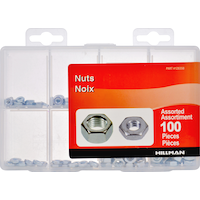 Écrous variés Hillman, pour usage général, paq. 100 Overhead_Flat