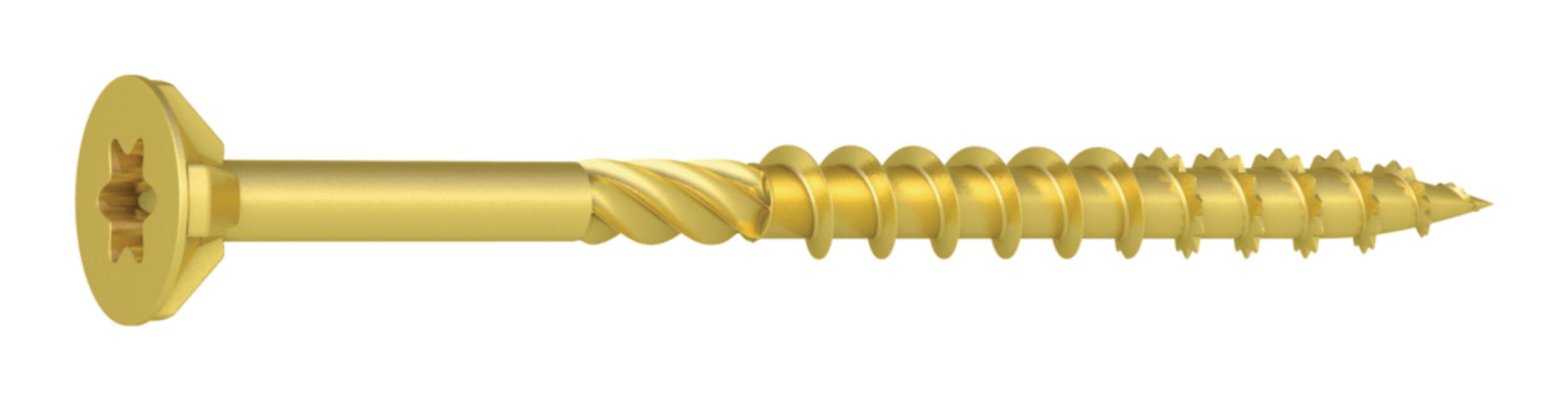 Hillman Power Pro Premium Interior Wood Screws, Bore-Fast Thread, 8 x 1-1/4-in, 75-pk Side_Left