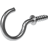 Hillman Steel Vinyl Mug Cup Hooks, Screw-In, Nickel-Plated, 7/8-in, 8-pk Front_Angled_Left