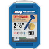 Kreg Blue-Kote™ #8 Coarse Pocket-Hole Screw, 2.5-in, Zinc Coating, 50-pk Front_Flat