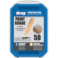 Bouchons pour trous à angle Kreg P-PNT en bois massif à peindre, paq. 50