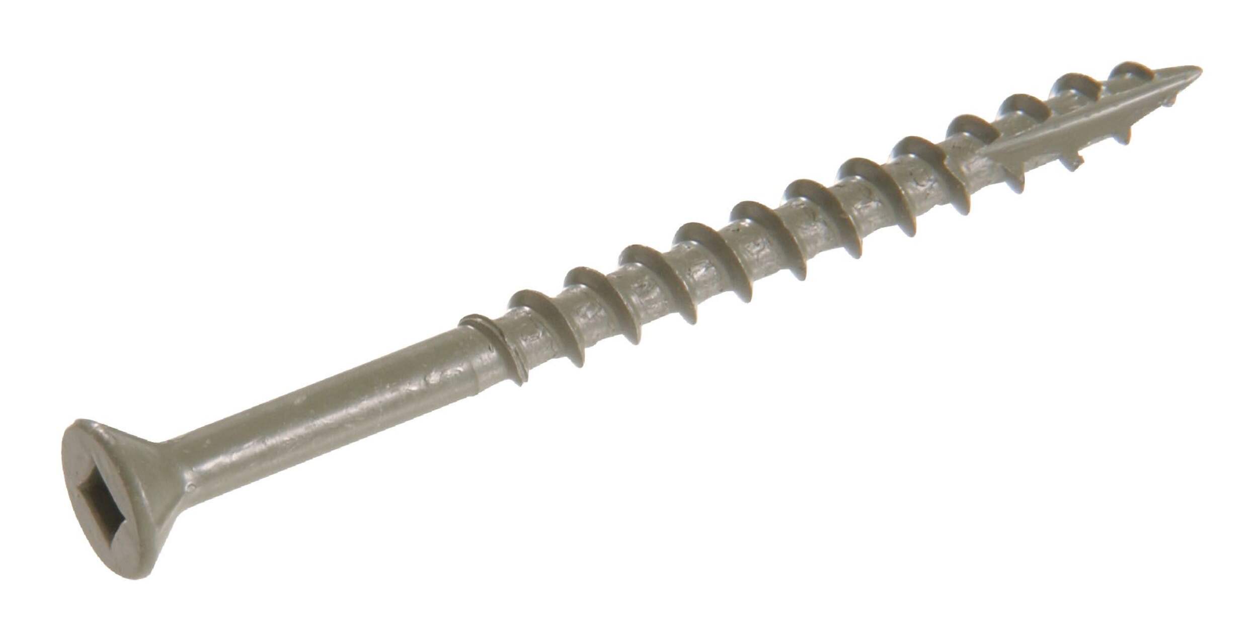 Hillman Flat Head Square Drive Deck Screw For Treated Lumber, Green, #10 x 3-1/2-in, 50-pk Overhead_Plunge