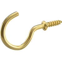 Crochets à tasse Hillman en laiton, pour bois et tôle, 1-1/4 po Front_Angled_Left