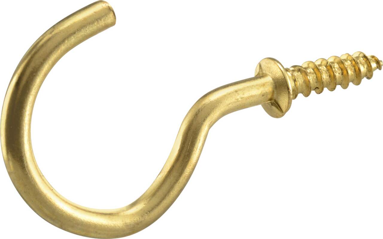 National Hardware 1 Cup Hook, Solid Brass