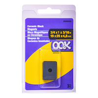 OOK Magnet Block With Centre Hole, 1 x 3/4-in Front_Flat