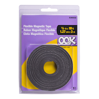 OOK Magnetic Flexible Adhesive Tape with Adhesive Backing, 10-ft