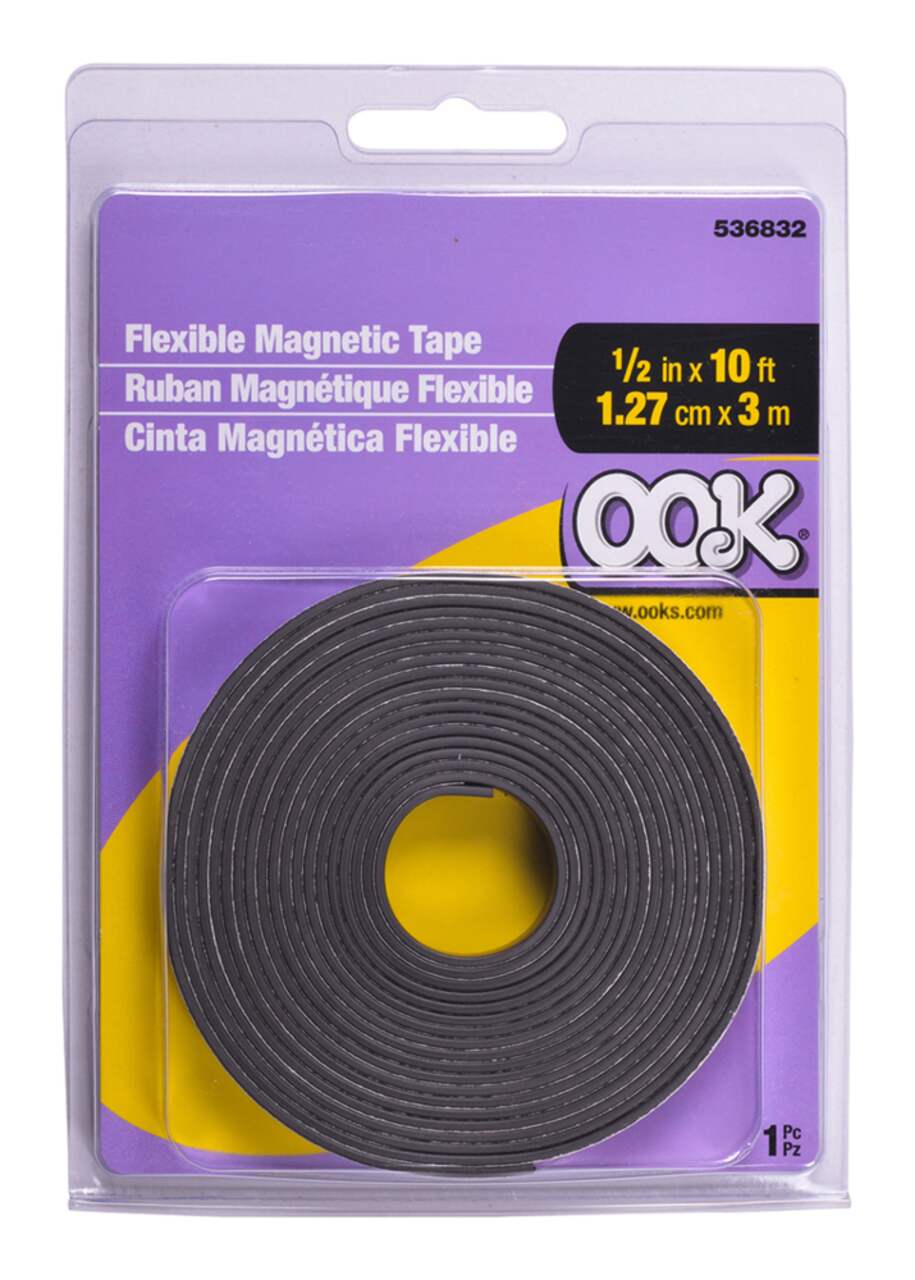 Ruban adhésif flexible magnétique OOK avec endos adhésif, 10 pi