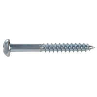 Hillman Round Head Square Drive Wood Screws, Zinc, 6 x 3/4-in, 60-pk Side_Left