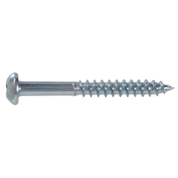 Hillman Round Head Square Drive Wood Screws, Zinc, 6 x 1-in, 60-pk Side_Left