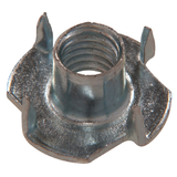 Hillman Tee Barrel Shaped Nuts, InternAlly Threaded, Zinc-Finish, Assorted Sizes, 2-pc Front_Elevated