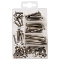 Hillman Stainless Steel Oval Head Phillips Machine Screw Kit, Assorted Screws, Small