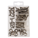 Hillman Stainless Steel Oval Head Sharp Thread Phillips Sheet Metal Screw Kit, Small Front_Flat