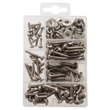 Hillman Stainless Steel Home Kit, Assortment of Screws, Nuts and Washers, Small Front_Flat