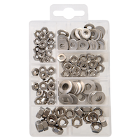 Hillman Organized Stainless Steel Nut and Washer Kit, Small Front_Flat