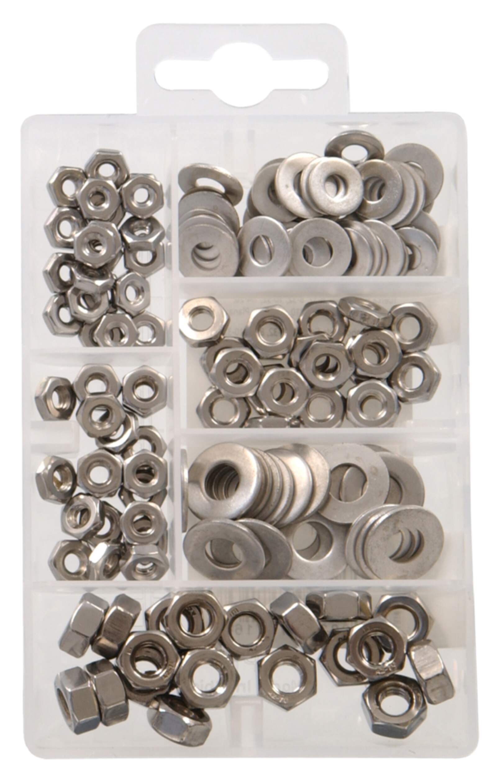 Hillman Organized Stainless Steel Nut and Washer Kit, Small Front_Flat