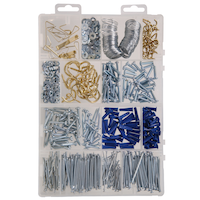 Hillman Organizer House Holder Kit, Assortment of Screws, Nuts and Washers, Large Front_Flat