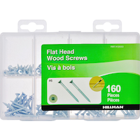 Hillman Flat Head Wood Screw Kit, 160-pk