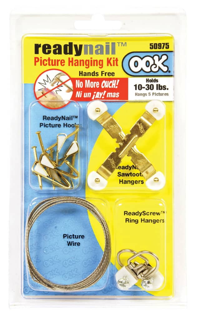 OOK Sawtooth Hangers Value Pack, For Wood Frames, 35-pk