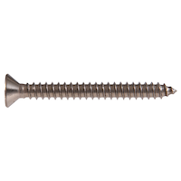Vis à tôle à tête plate et prise carrée Hillman, inox