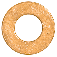 Rondelles plates Hillman, pour terrasses et clôtures, fini laiton, choix de tailles Overhead_Flat