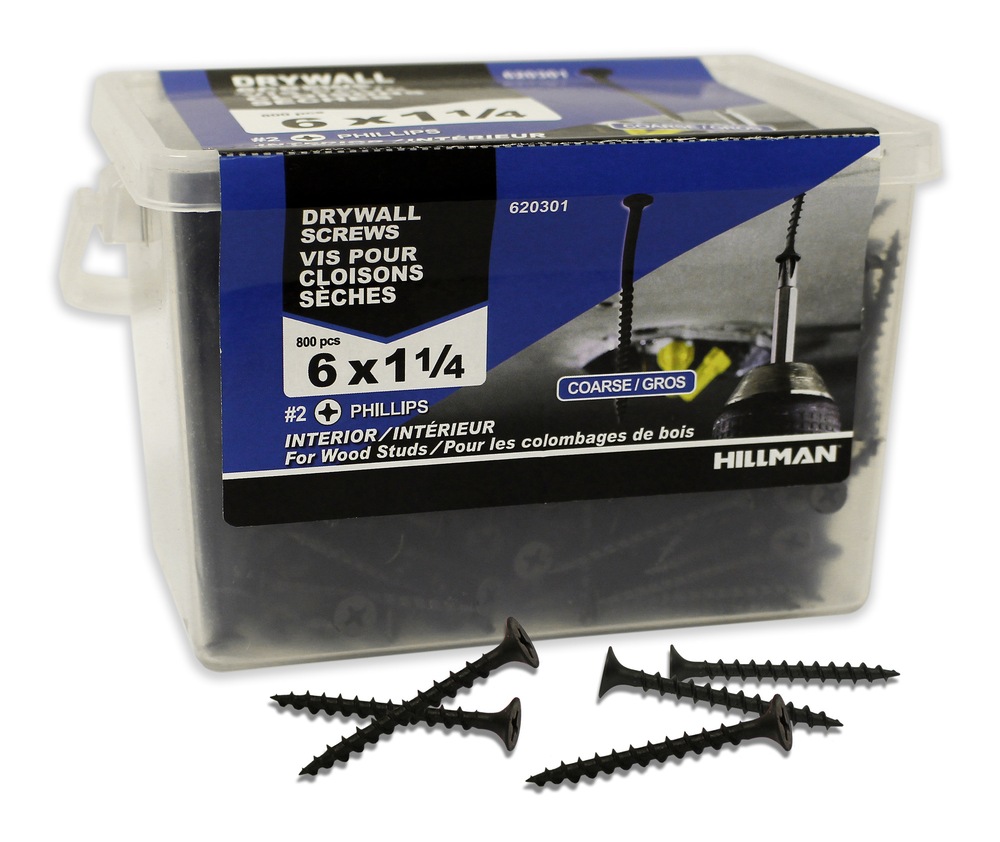 Drywall Screws, 6 x 11/4in, 800pc Canadian Tire