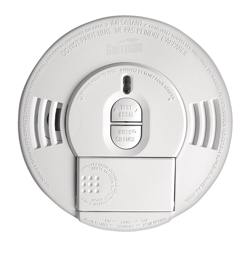 Garrison Smoke Alarm With Front Loading Battery Door, Batteries