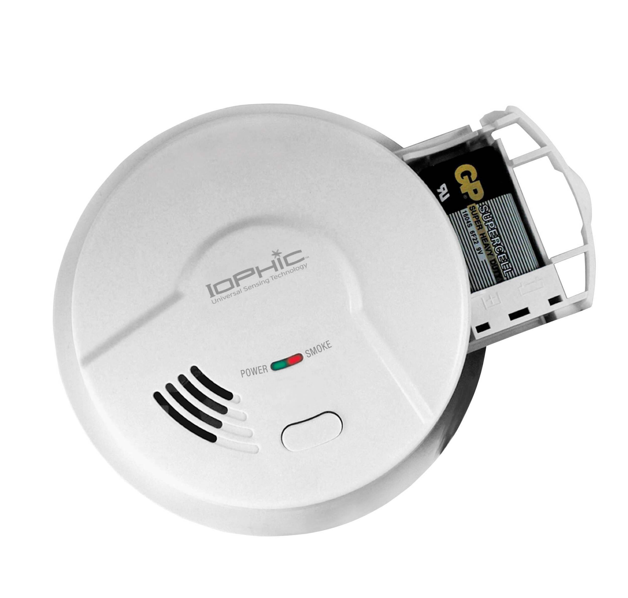Universal IoPhic Smoke and Fire Alarm, 9-volt Overhead_Plunge