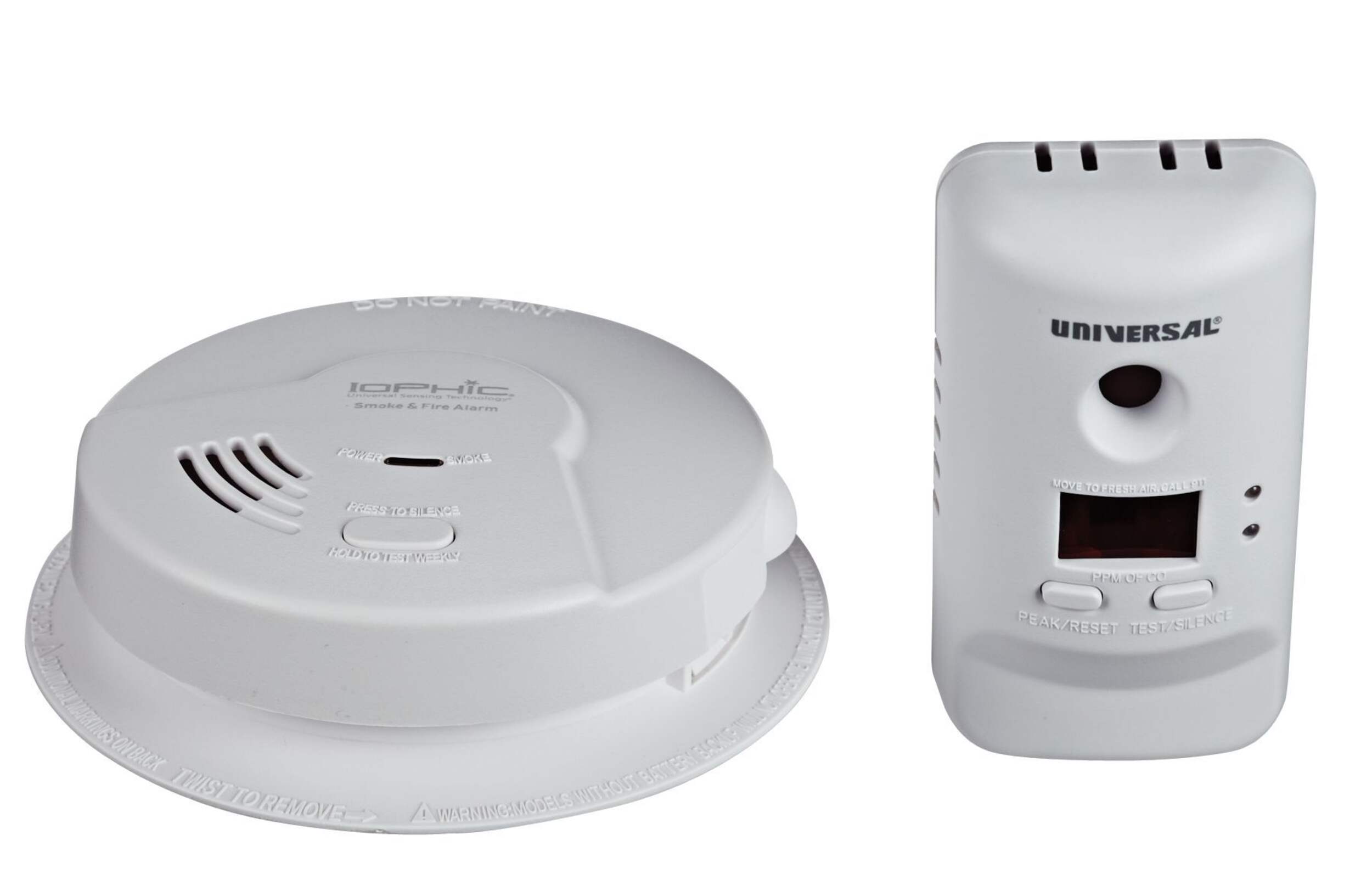 Universal IoPhic Smoke and CO Detector Combo Pack Composite_or_Mixed