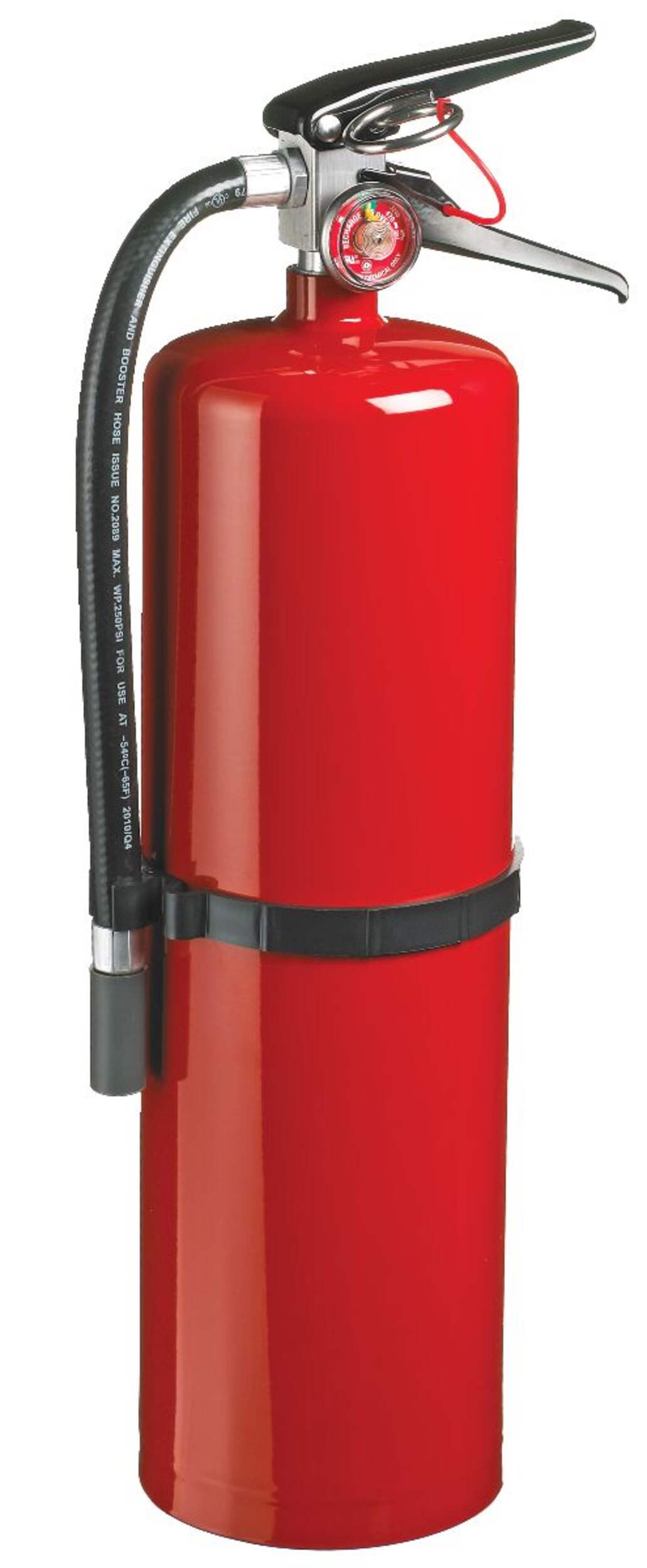Extincteur rechargeable robuste Garrison 6A80BC avec crochet, 10 lb, rouge Front_Flat
