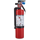 Garrison Dry Chemical Rechargeable Fire Extinguisher With Wall Mounting Bracket, 2-lb, Red Front_Flat
