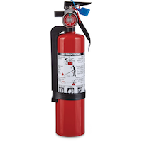 Garrison Dry Chemical Rechargeable Fire Extinguisher With Wall Mounting Bracket, 2-lb, Red