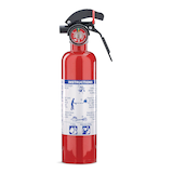 Garrison Rechargeable Compact Fire Extinguisher With Wall Mounting Bracket, 1-lb, Red Front_Flat