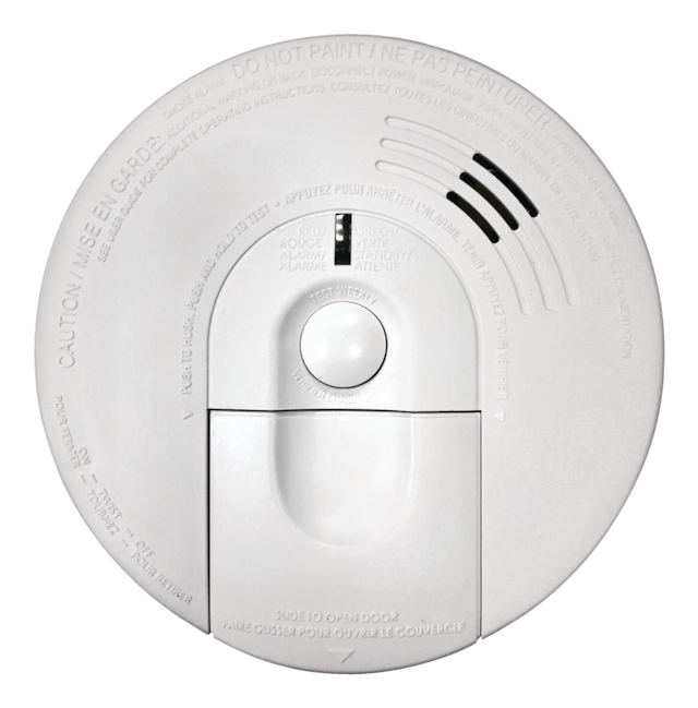 Kidde 120V Smoke Alarm With Front Loading Battery Door and Hush Button ...