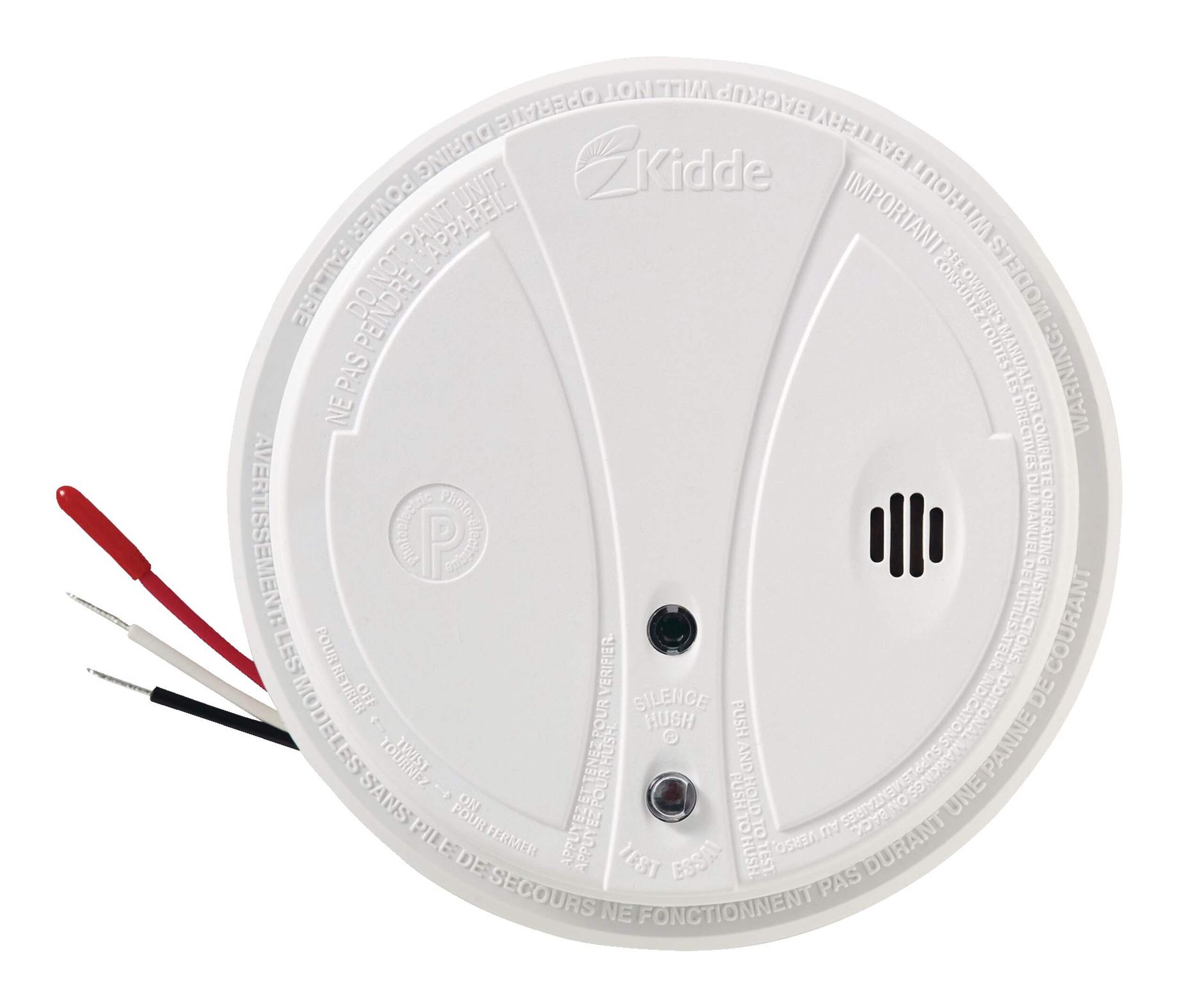 Détecteur de fumée photoélectrique 120 V Kidde, piles incluses Overhead_Flat