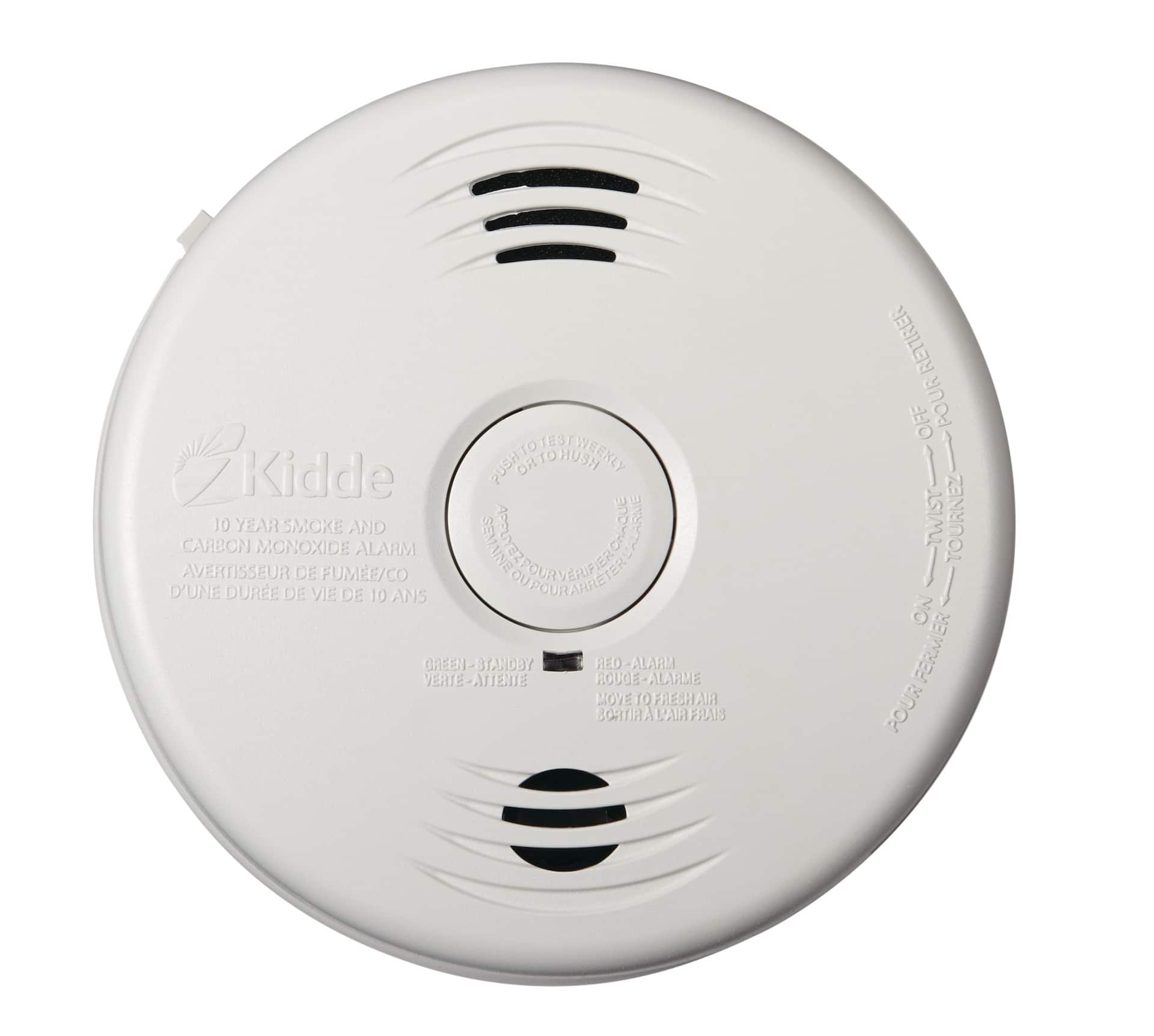 Kidde Worry-Free 120V Hardwired Talking Smoke and Carbon Monoxide (CO ...