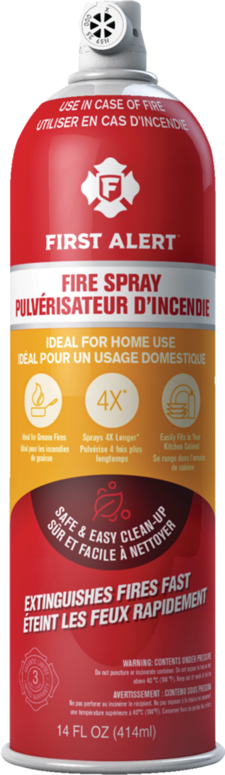 Extincteur en vaporisateur First Alert, biodégradable, 414 mL Front_Flat