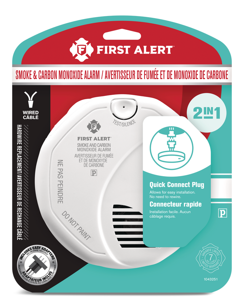 First Alert 120V Hardwired Photoelectric Smoke and Carbon Monoxide (CO